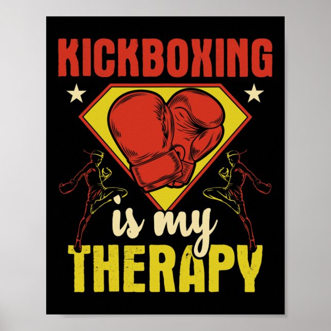 Poster Kickboxing É Minha Terapia - Kickboxer Artes Marci (Frente)