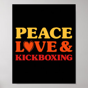 Poster Kickboxing Eu Amo Kickboxing Para Homens e Mulhere