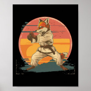 Poster Kickboxing Fox Artes Marciais Caratê Jiu-jitsu Mma