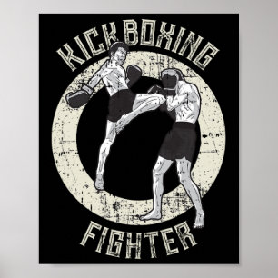 Poster Kickboxing Kickboxer Artes Marciais Lutador de Mma