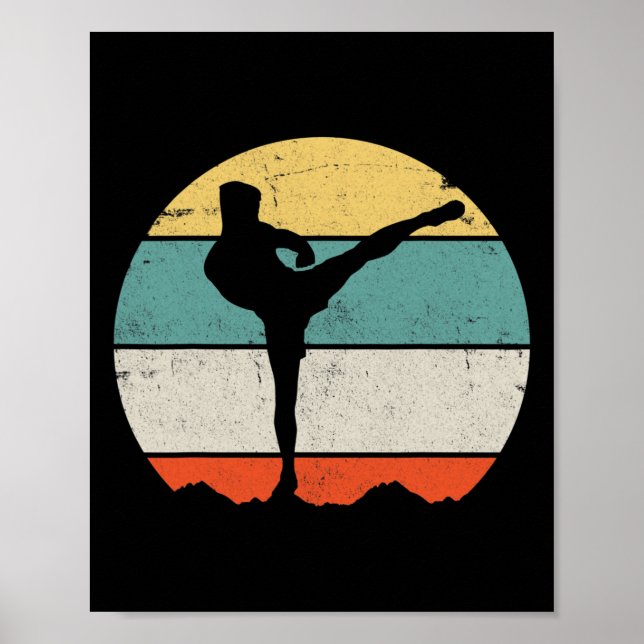 Poster Kickboxing Kickboxer Vintage  (Frente)