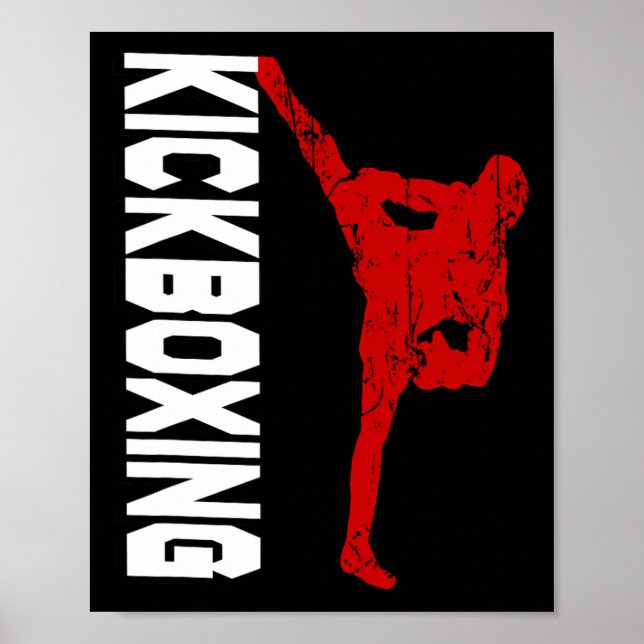 Poster Kickboxing Kickboxing Artes Marciais Sparring Boxe (Frente)