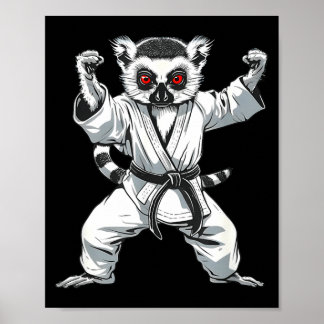 Poster Kickboxing Lêmure Artes Marciais Caratê Jiu-Jitsu 