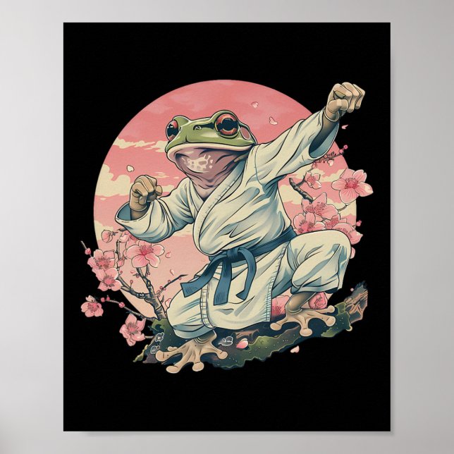 Poster Kickboxing Sakura Jiu-jitsu Judô Mma Toad Taekwond (Frente)