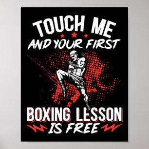Poster Kickboxing Vintage Me Toque E Sua Primeira Lição d