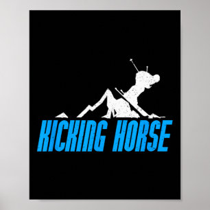 Poster Kicking Horse Skiting Snowboard Canada Resort Di