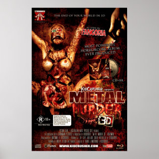 Póster KidCrusher - Assassinato de metal 3D (16x24)