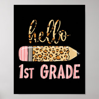 Poster Kids First Day Of School Girls Ck To School Hello 