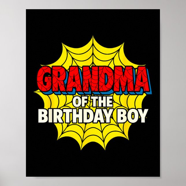 Poster Kids Grandma Of The Birthday Boy Sder Theme Party  (Frente)