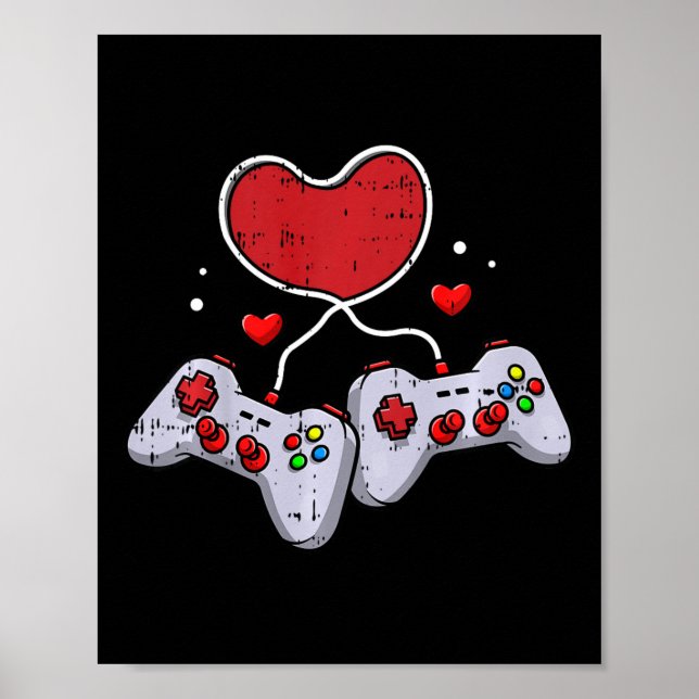 Poster Kids Heart Video game Controller Dia de os namorad (Frente)