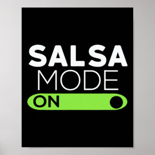 Poster Kids Salsa Mode On Shirt - Engraçado Shirt 6 B