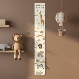 Poster Kid's Savanna Sunrise Safari Growth Chart ID1259
