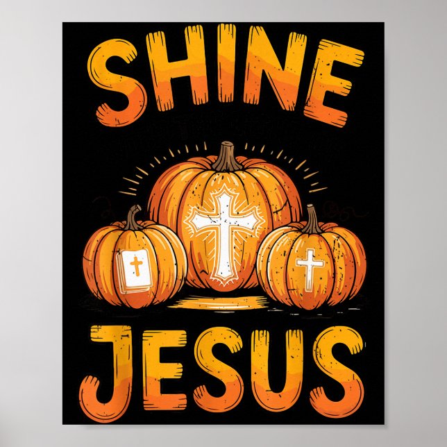 Poster Kids Shine With The Light Of Jesus Funny Christian (Frente)