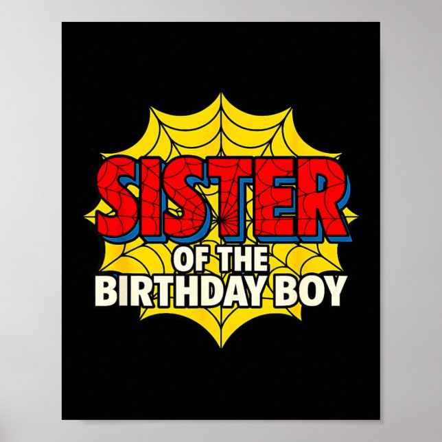 Poster Kids Sister Of The Birthday Boy Sder Theme Party M (Frente)