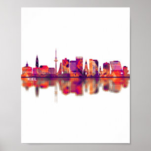 Poster Kiel Alemanha Skyline