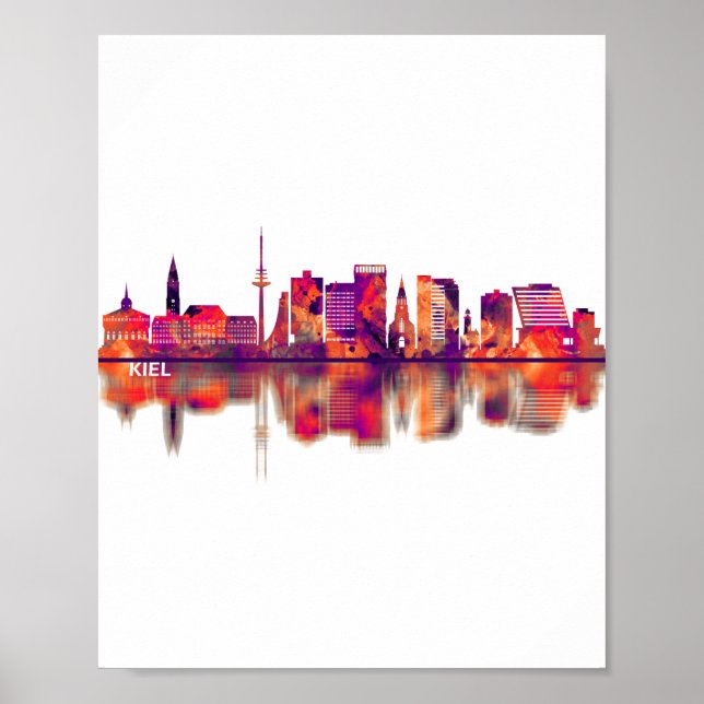 Poster Kiel Alemanha Skyline (Frente)