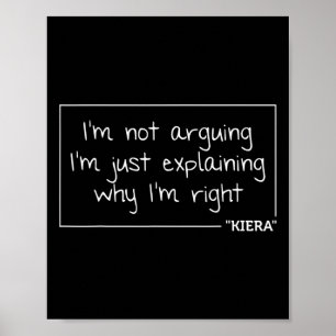 Poster Kiera Gift Citação Personalizada Nome Engraçado An