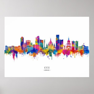 Poster Kiev Ucrânia Skyline