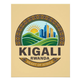 Póster Kigali Ruanda África