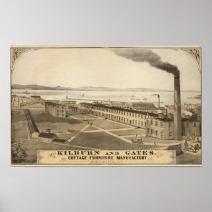 Póster Kilburn e manufactory da mobília da casa de campo