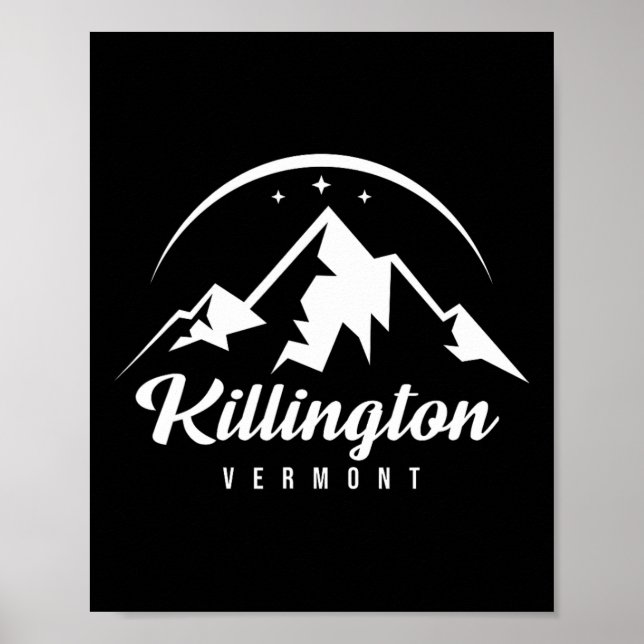 Poster Killington Vermont Ski Resort Skiting Snowboard (Frente)