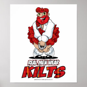 Poster Kilts reais do desgaste de homens