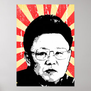 Póster Kim Jong Il