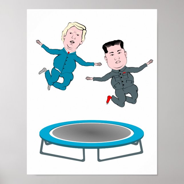 Póster Kim Jong Un e o Presidente Trump (Frente)