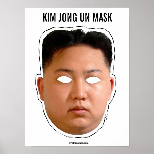 Póster Kim Jong Un Mask (Frente)