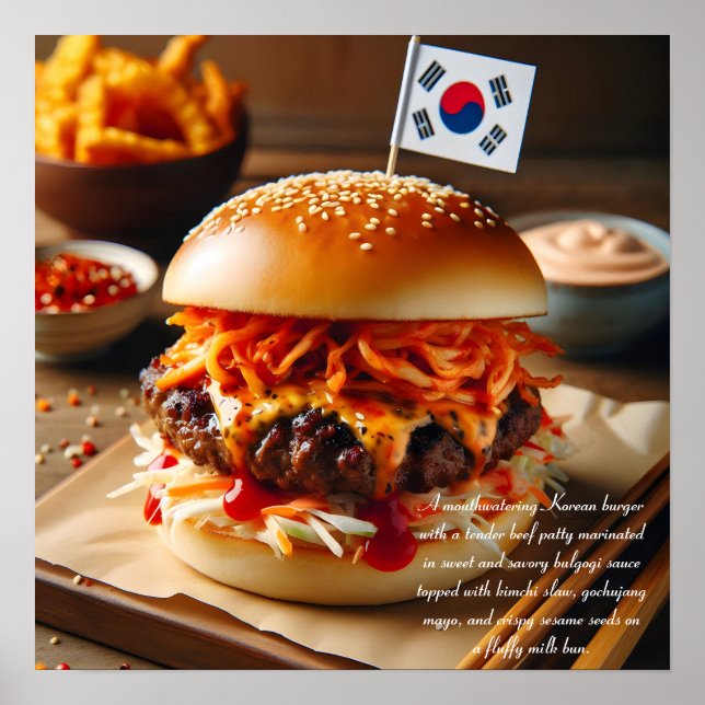 Poster Kimchi Kick Burger (Frente)
