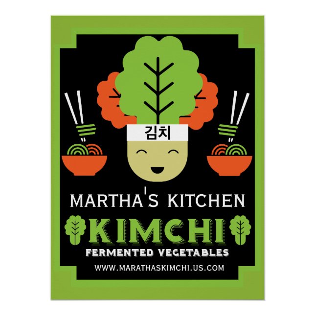Póster Kimchi Kitchen Home Made Comida (Frente)