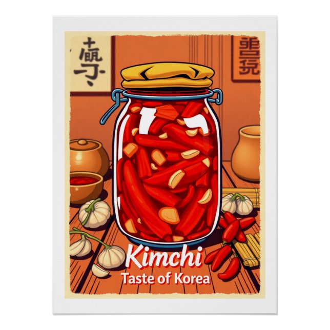 Póster Kimchi - sabor da coreia (Frente)