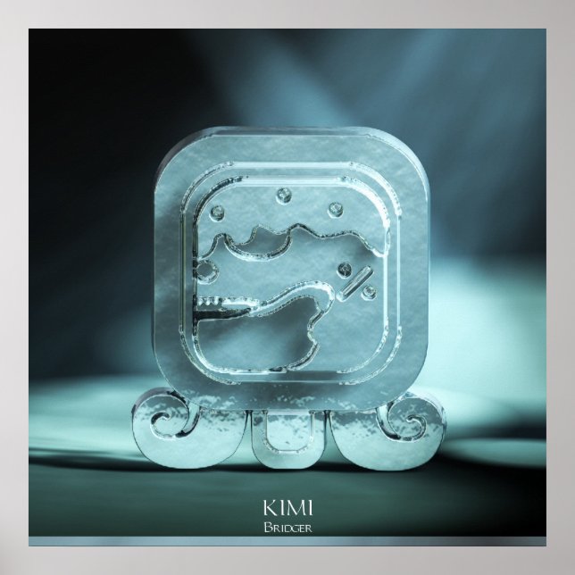 Póster kimi, Worldbridger. Mayan Kin. Tzolkin. Enlazer (Frente)