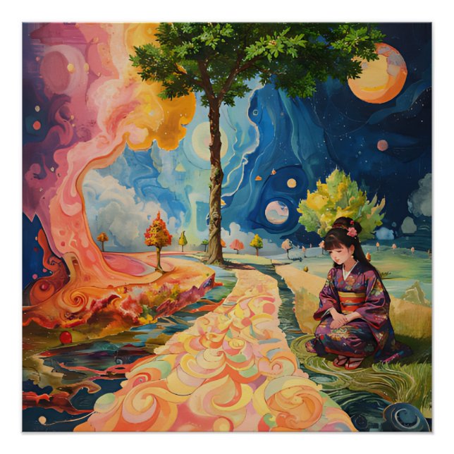 Póster kimono girl (Frente)