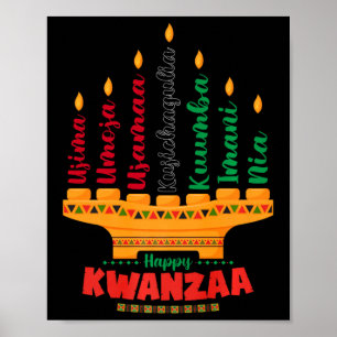 Poster Kinara Sete Velas Princípios De Kwanzaa Happy K