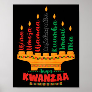 Poster Kinara Sete Velas Princípios De Kwanzaa Happy K