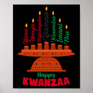 Poster Kinara Sete Velas Princípios De Kwanzaa Happy K
