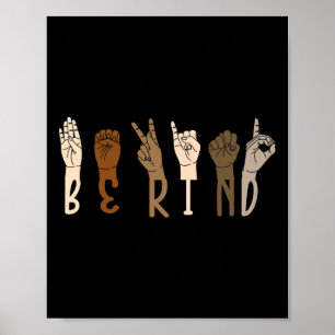 Poster Kind Sign Language Intérprete Melanin