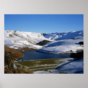 Poster Kinder Reservoir Derbyshire England Holiday Card