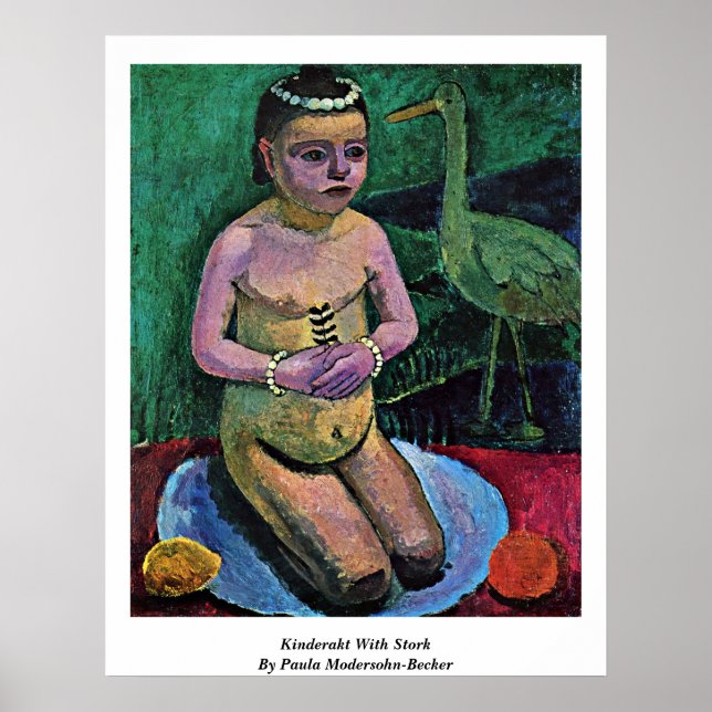 Póster Kinderakt Com Tempestade Por Paula Modersohn-Becke (Frente)