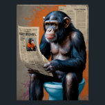 Póster King Chimpanzee em Estilo de Arte Pop vibrante" -<br><div class="desc">Entre no mundo da realeza peculiar com "Chimp Real no Trono". Esta trabalho de arte digital combina retratos reais de animais com a ousadia da pop, criando uma composição visualmente impressionante e provocadora do pensamento. O chimpanzé, detalhado com expressivos traços faciais e pelo parecido com a vida, esquadrão em um...</div>