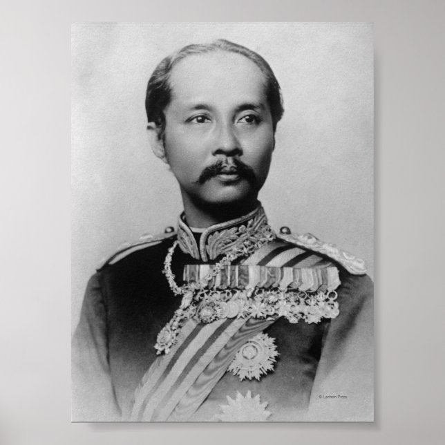 Poster King Chulalongkorn Rama V da Tailândia (Frente)