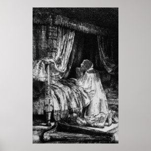 Póster King David at prayer, 1652