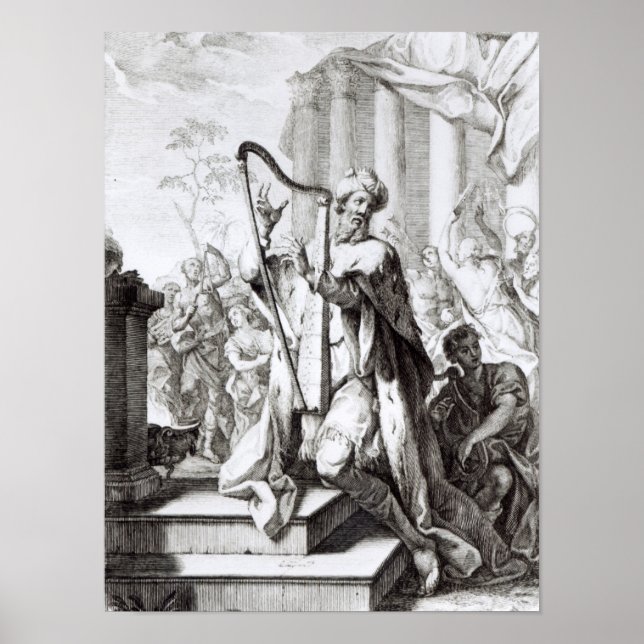 Póster King David Playing the Lyre (Frente)