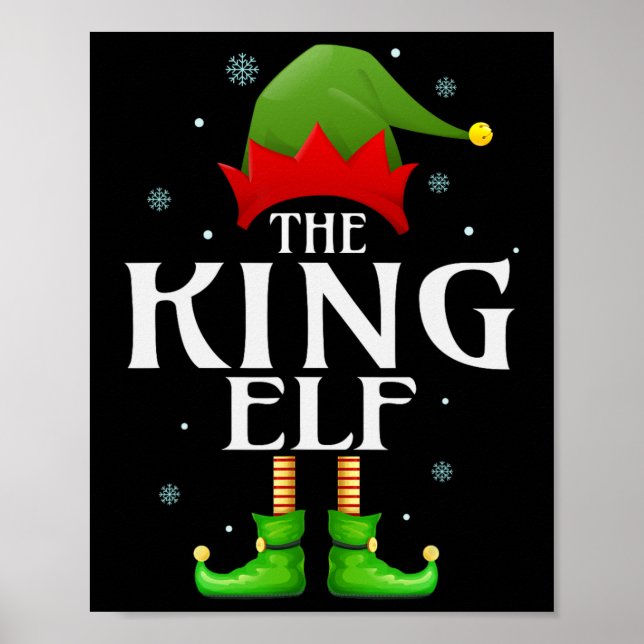 Poster King Elf Xmas Matching Family Group Gran (Frente)