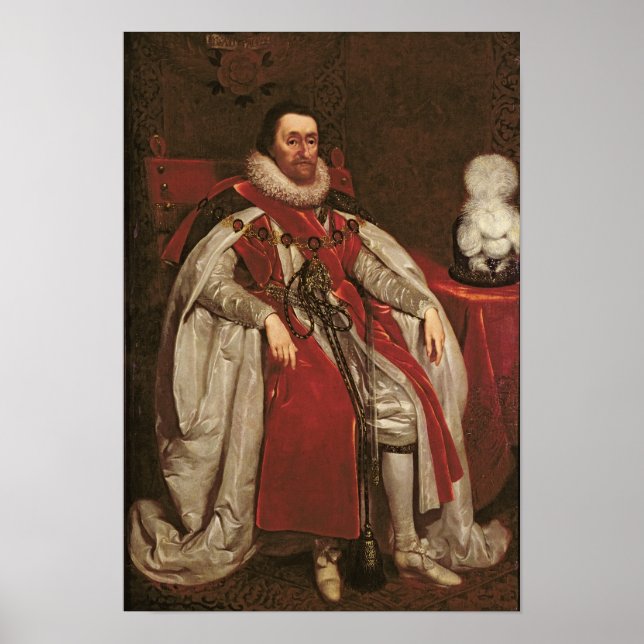 Póster King James I de Inglaterra e VI da Escócia, 1621 (Frente)
