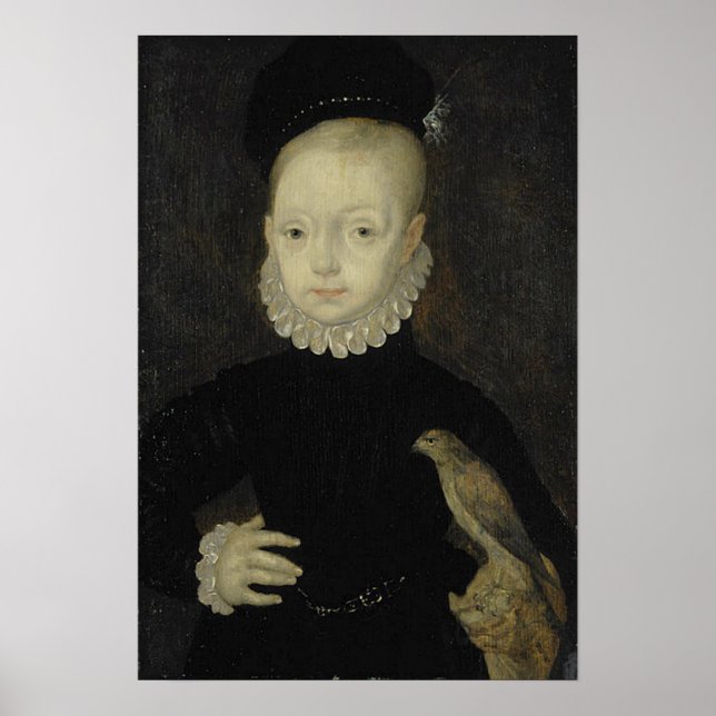 Póster King James VI com Sparrow Hawk - 1574 (Frente)