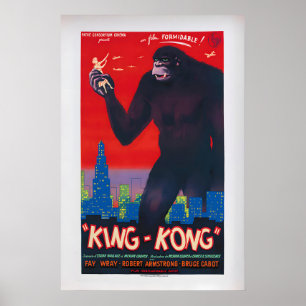 Poster King Kong por Marcel Bloch  Cartaz de Filme Antigo