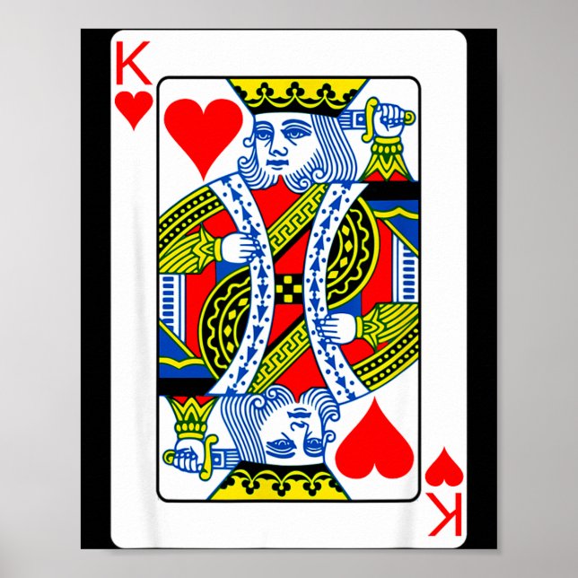 Poster King Of Hearts Playing Card Valentine Costume  (Frente)