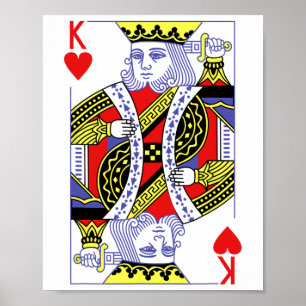 Poster King Of Hearts Royal Flush Costume Halloween Playi